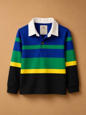 Varsity Colour-Block Rugby Polo Varsity Colour-Block Rugby Polo