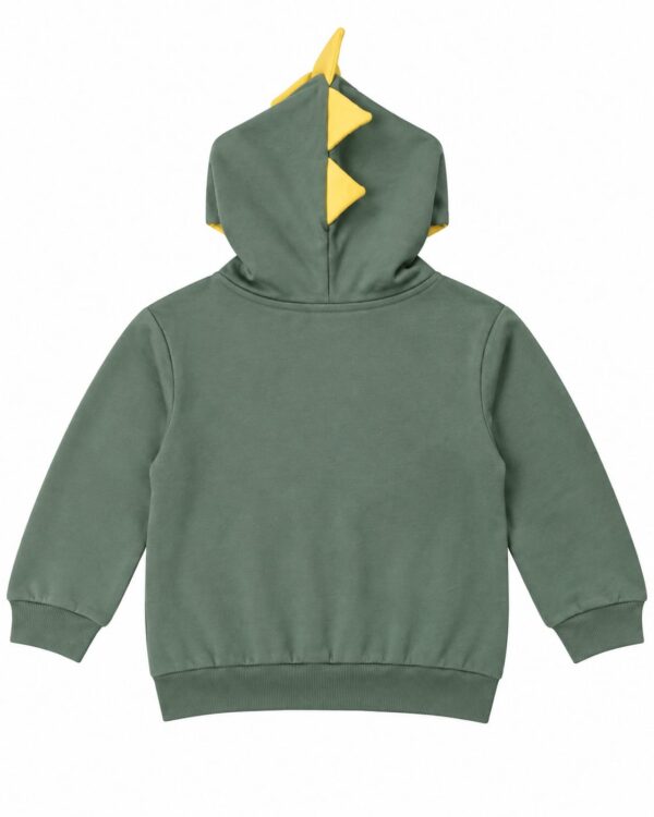 ODDMODE Dino Spike Cotton Pullover Hoodie – Sage Green
