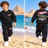 p1.1 ODDMODE Hot Wheels Academy of Racing 2-Piece Sweatshirt & Jogger Set – Black