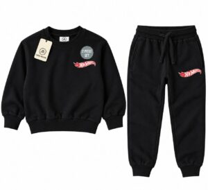 p1.2 ODDMODE Hot Wheels Academy of Racing 2-Piece Sweatshirt & Jogger Set – Black