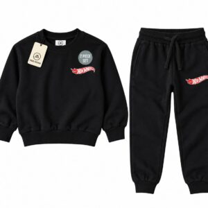 ODDMODE Hot Wheels Academy of Racing 2-Piece Sweatshirt & Jogger Set – Black