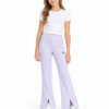 p1.3 ODDMODE Ribbed Flared Split-Hem Pants