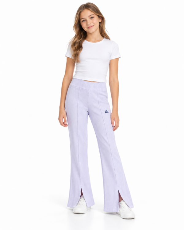 p1.3 ODDMODE Ribbed Flared Split-Hem Pants