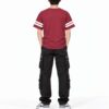 ODDMODE Varsity 80 Cotton Drop Shoulder T-Shirt – Burgundy