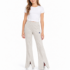 p2.3 ODDMODE Ribbed Flared Split-Hem Pants