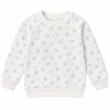 ODDMODE Mint Blossom All-Over Floral Girls’ Sweatshirt – Ivory
