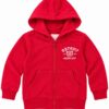 ODDMODE Detroit Cotton Fleece Zip-Up Hoodie – Red