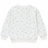 ODDMODE Mint Blossom All-Over Floral Girls’ Sweatshirt – Ivory