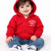 ODDMODE Detroit Cotton Fleece Zip-Up Hoodie – Red