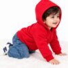 ODDMODE Detroit Cotton Fleece Zip-Up Hoodie – Red