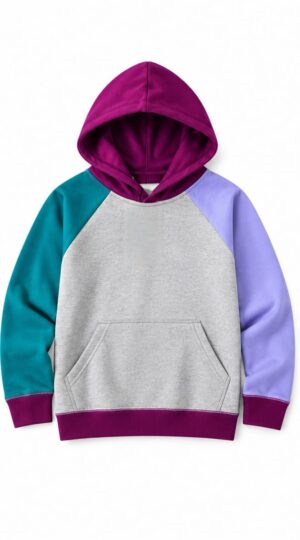 p6.1 ODDMODE Colour Pop Unisex Cotton Raglan Hoodie – Multicolour