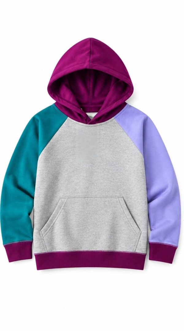 p6.1 ODDMODE Colour Pop Unisex Cotton Raglan Hoodie – Multicolour