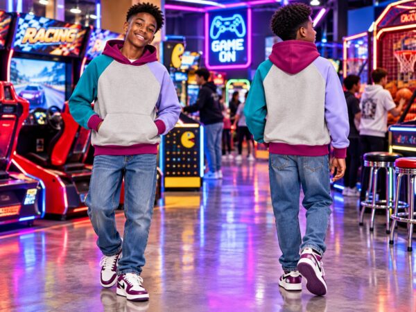 p6.3 ODDMODE Colour Pop Unisex Cotton Raglan Hoodie – Multicolour