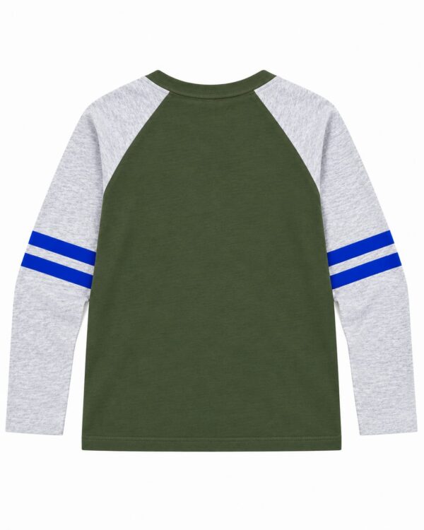 p8.2 ODDMODE Ride On Cotton Raglan Full-Sleeve T-Shirt – Olive Green & Grey
