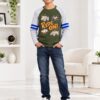 p8.3 ODDMODE Ride On Cotton Raglan Full-Sleeve T-Shirt – Olive Green & Grey