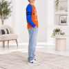 p9.5 ODDMODE Believe in Yourself Cotton Raglan Full-Sleeve T-Shirt – Orange & Blue